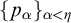 left brace p Subscript alpha Baseline right brace Subscript alpha less than eta