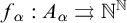 f Subscript alpha Baseline colon upper A Subscript alpha Baseline right paired arrows double struck upper N Superscript double struck upper N