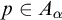 p element of upper A Subscript alpha