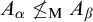 upper A Subscript alpha Baseline neither less than nor equals Subscript normal upper M Baseline upper A Subscript beta
