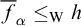 f overbar Subscript alpha Baseline less than or equals Subscript normal upper W Baseline h