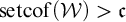 setcof left parenthesis script upper W right parenthesis greater than German c