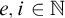e comma i element of double struck upper N