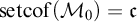 setcof left parenthesis script upper M 0 right parenthesis equals German c