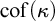 cof left parenthesis kappa right parenthesis