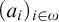 left parenthesis a Subscript i Baseline right parenthesis Subscript i element of omega