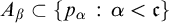 upper A Subscript beta Baseline subset of StartSet p Subscript alpha Baseline colon alpha less than German c EndSet