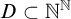 upper D subset of double struck upper N Superscript double struck upper N
