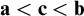 bold a less than bold c less than bold b