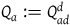 upper Q Subscript a Baseline colon equals upper Q Subscript a d Superscript d
