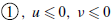 circled 1 comma u less than or slanted equals 0 comma nu less than or slanted equals 0
