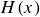 upper H left parenthesis x right parenthesis