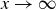 x right arrow normal infinity