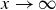 x right arrow normal infinity