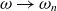 omega right arrow omega Subscript n