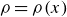 rho equals rho left parenthesis x right parenthesis