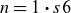 n equals 1 bold dot s Baseline 6