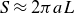 upper S almost equals 2 pi a upper L