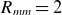 upper R Subscript italic mm Baseline equals 2