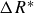 upper Delta upper R Superscript asterisk