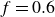 f equals 0.6