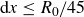 normal d x less than or equals upper R 0 divided by 45