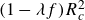 left parenthesis 1 minus lamda f right parenthesis upper R Subscript c Superscript 2