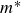 m Superscript asterisk