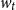 w Subscript t