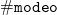 monospace number sign monospace m monospace o monospace d monospace e monospace o