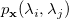 p Subscript bold x Baseline left parenthesis lamda Subscript i Baseline comma lamda Subscript j Baseline right parenthesis