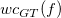w c Subscript upper G upper T Baseline left parenthesis f right parenthesis