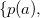 left brace p left parenthesis a right parenthesis comma