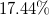 17.44 percent sign