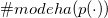 number sign m o d e h a left parenthesis p left parenthesis dot right parenthesis right parenthesis