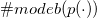 number sign m o d e b left parenthesis p left parenthesis dot right parenthesis right parenthesis