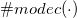 number sign m o d e c left parenthesis dot right parenthesis