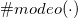 number sign m o d e o left parenthesis dot right parenthesis