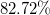82.72 percent sign