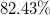 82.43 percent sign