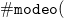 monospace number sign monospace m monospace o monospace d monospace e monospace o monospace left parenthesis