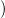 monospace right parenthesis