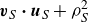 bold italic v Subscript upper S Baseline bold dot bold italic u Subscript upper S plus rho Subscript upper S Superscript 2