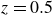 z equals 0.5