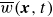 ModifyingAbove w With bar left parenthesis bold italic x comma t right parenthesis