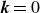 bold italic k equals 0