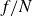 f divided by upper N