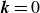 bold italic k equals 0
