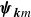 bold italic psi Subscript bold italic k m