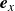 bold italic e Subscript x